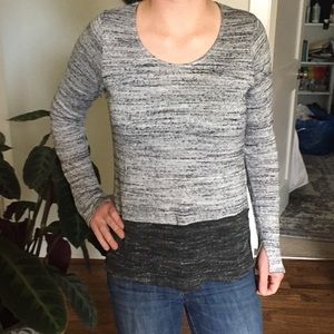High low knit long sleeve